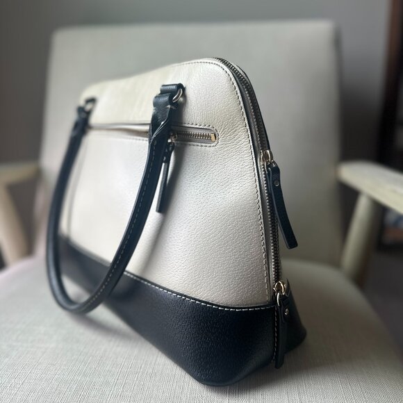 Kate Spade Rachelle Berkeley Lane Tote Large Handbag Cream & Black - Picture 4 of 10